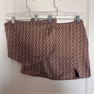 Hollister Brown Geometric Skirt Set